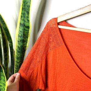 Lucky Brand Tops - • LUCKY BRAND • orange cut out shoulder top Lucky Brand Tops - • LUCKY BRAND • orange cut out shoulder top